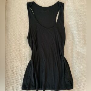 Vintage AllSaints Womens Black Racerback Flowy Tank Top Shirt Scoopneck Medium